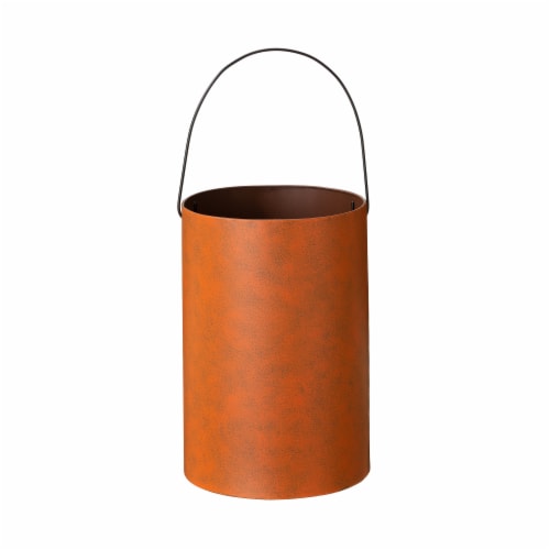 Glitzhome Set of Metal Cutout Pumpkin Bucket Perspective: left