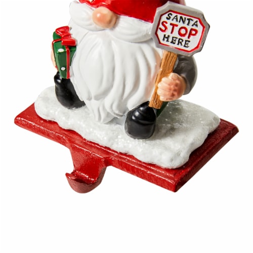 Glitzhome Gnomes Resin Stocking Holder - 3 Piece Perspective: left