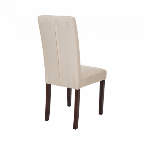 Glitzhome Fabric Dining Chair Set with Studded Decoration Cream