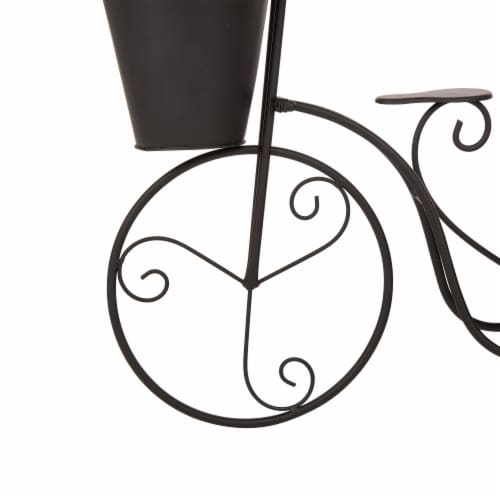 Glitzhome Metal Bicycle Shape Planter - Black Perspective: left