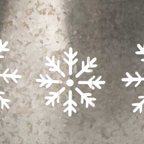 Glitzhome 21.65 Inch Diameter Snowflake Diecut Metal Tree Collar with Light String Perspective: left