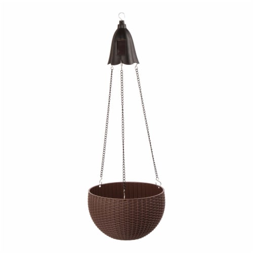 Glitzhome Solar Light Hanging Planter Perspective: left