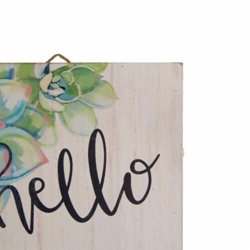 Glitzhome 42 Inch H Wooden Welcome Sign Inch SPRING Inch Porch Decor Perspective: left