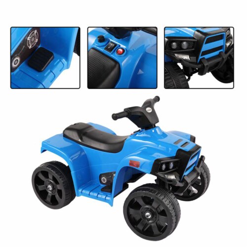 TOBBI 6V Kids Electric Battery Powered Ride On 4 Wheel ATV Quad
