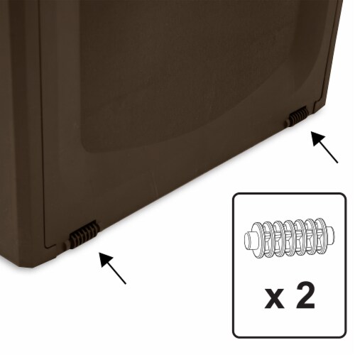 Brown plastic discount storage bins
