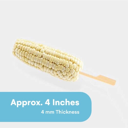 Noa Store 200 Bamboo Skewers 4 Inch, Wooden Paddle Picks Perspective: left