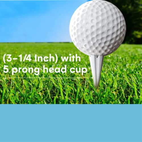 Noa Store 3 1/4  Plastic Golf Tees - 150 Tees in Bulk - White and Red Perspective: left