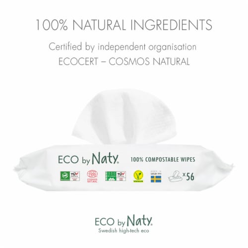 Eco by Naty Unscented Baby Wipes 672 Count Perspective: left