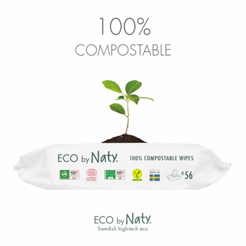 Eco by Naty Baby Wipes with Aloe Vera 672 Count Perspective: left