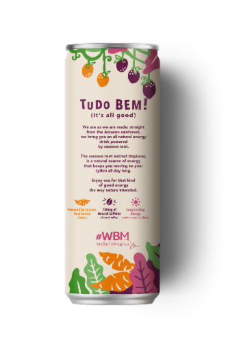 OCA Guava Passion Fruit Plant-Based Energy Drink Perspective: left