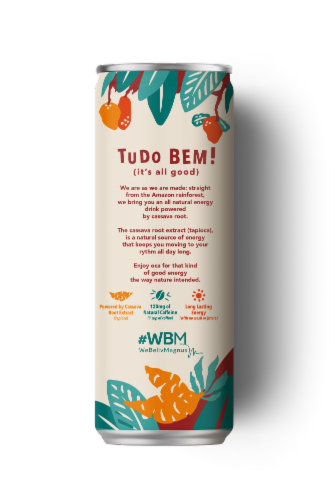 OCA Mango Plant-Based Energy Drink Perspective: left