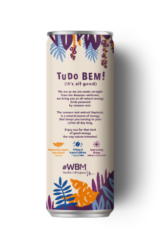 OCA Berry Acai Plant-Based Energy Drink Perspective: left