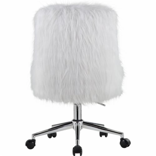 Black fur sales office chair