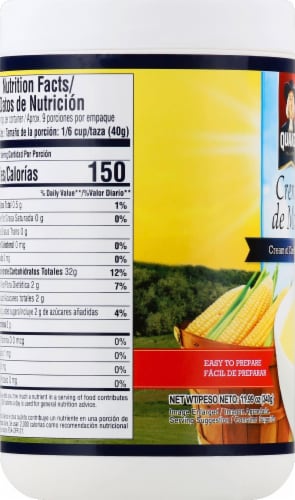 Quaker™ Crema de Maiz Cream of Corn Cereal Perspective: left