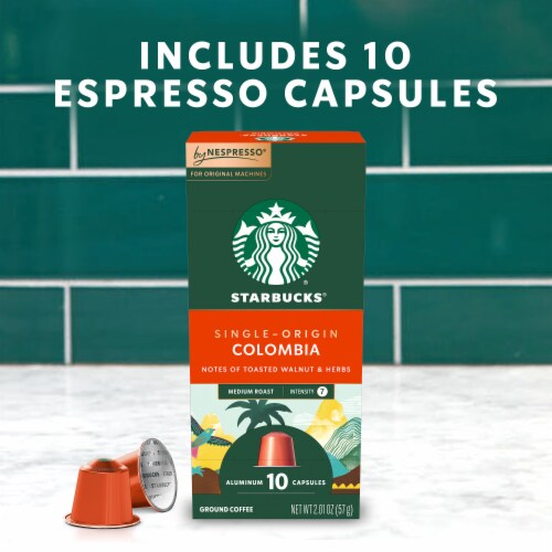 Starbucks by Nespresso Coffee Pods for Nespresso Original Line Machines Colombia Medium Roast Perspective: left