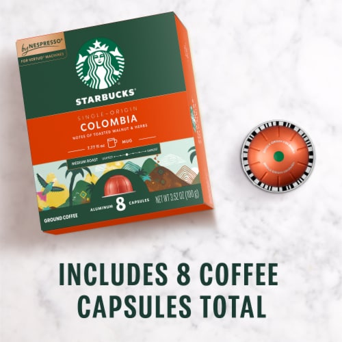 Starbucks by Nespresso Coffee Pods for Nespresso Vertuo Line Machines Colombia Medium Roast Perspective: left
