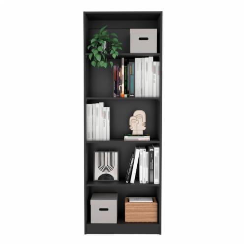 Home 4 Shelves Bookcase with Multi-Tiered Storage Perspective: left