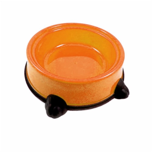 Pet Food Bowl Non Skid Feeding Dish Dog Cat Water Food Feeding Plastic Plate 9 Perspective: left