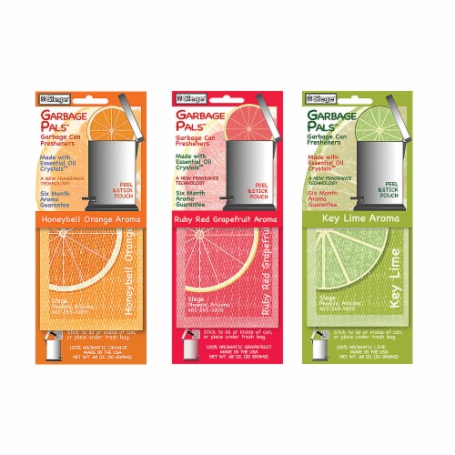 3 Trash Can Fresheners Siege Garbage Pals Long Lasting Home Fresh Scent Aroma Perspective: left