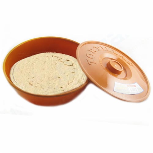 4 Mexican Tortilla Keepers Microwave Warmer Pancake Server Pita Round 8 inch !! Perspective: left
