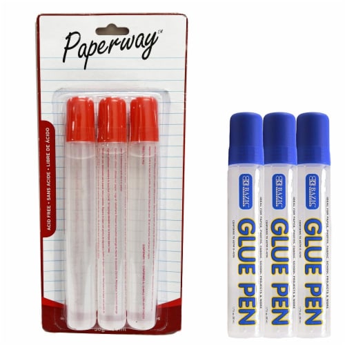 3X Glue Pen Clear Permanent Washable Non Toxic Fabric Adhesive