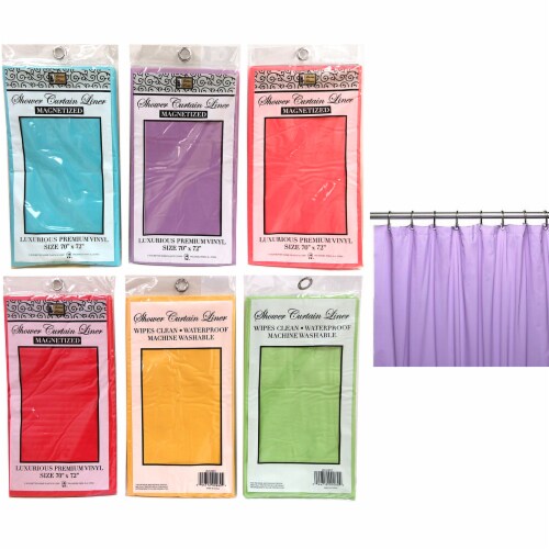Magnetic Shower Curtain Waterproof Bathroom Liner 100% Vinyl Heavy Duty 70x72 Perspective: left