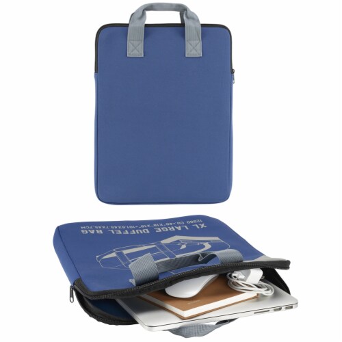 40 Blue Heavy Duty Polyester Waterproof Jumbo Duffel Bag Luggage Suitcase Safe Perspective: left