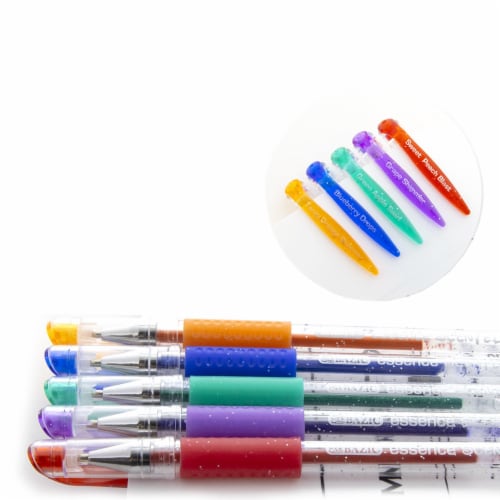 24 Pack Scented Gel Pens Multicolor Arts and Crafts Pen School Supplies All Ages Perspective: left