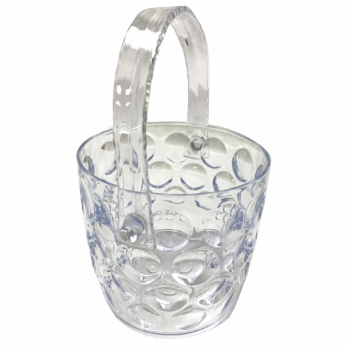 1 Clear Ice Bucket Container Cooler Crystal Plastic Wine Chiller BPA Free 42oz Perspective: left