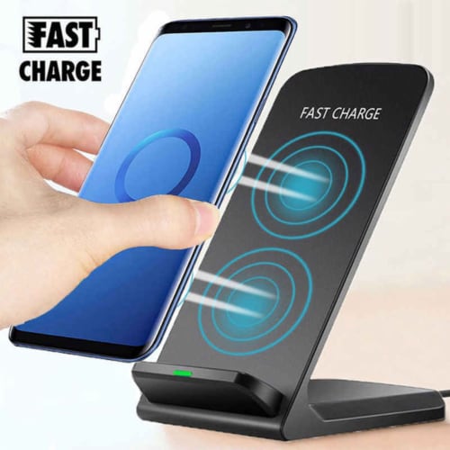 1 Wireless Fast Charger Charging Pad Dock iPhone Android Cell Phone Perspective: left