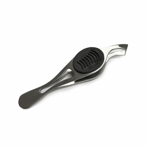 6 Pack Precision Stainless Steel Slant Tweezers Eyebrow Removal Angled Tip Grip Perspective: left