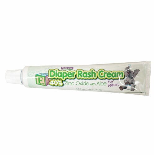Baby Diaper Rash Cream 40% Zinc Oxide Soothes Diaper Rash Relief Chafing Aloe Perspective: left
