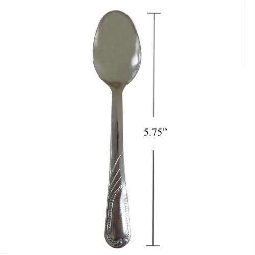 24 Pc Teaspoon Stainless Steel Coffee Tea Spoons Cutlery Silverware Set Kitchen Perspective: left