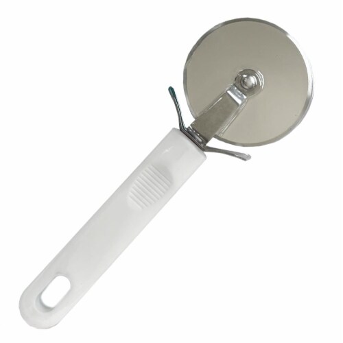 Stainless Steel Pizza Cutter Sharp Blade Wheel Heavy Duty Slicer Comfort Handle Perspective: left