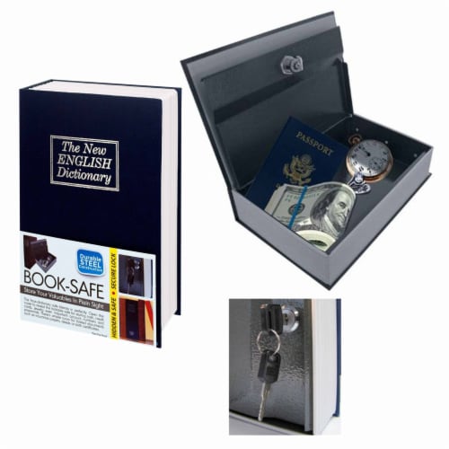 2 Dictionary Hollow Book Safe Diversion Secret Stash Booksafe Lock Key Security Perspective: left