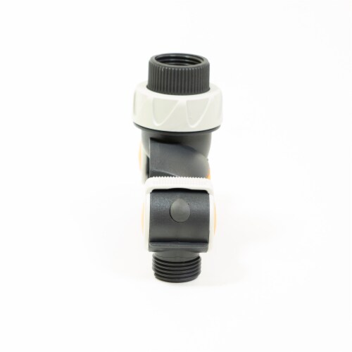 G.F. Garden Dual Outlet Tap Connector Perspective: left