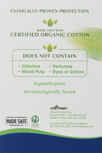 Organyc® Heavy Flow Night Cotton Pads Perspective: left