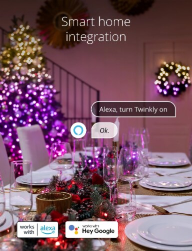 Twinkly TWT500STP-BUS App Controlled 7.5' Pre-lit Christmas Tree Multicolor LED Lights Perspective: left