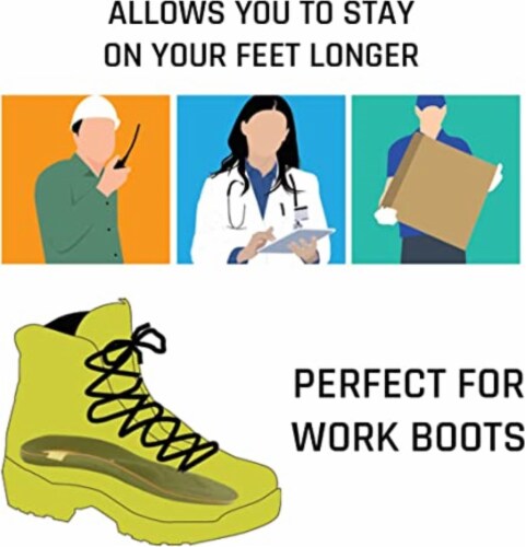 Insoles for Plantar Fasciitis Relief - Men's Size 8.5-10 US / Women´s Size 10.5-12 US Perspective: left