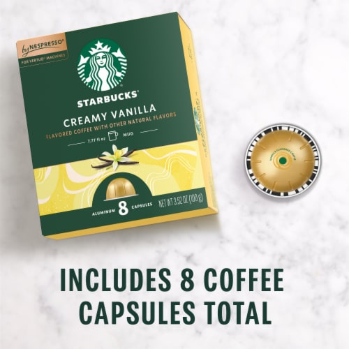 STARBUCKS By Nespresso Creamy Vanilla Flavoured Coffee Blonde 10 Pods, 51G,  Capsule