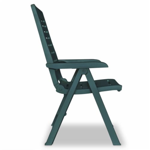 vidaXL Reclining Patio Chairs 6 pcs Plastic Green 6 pcs pcs