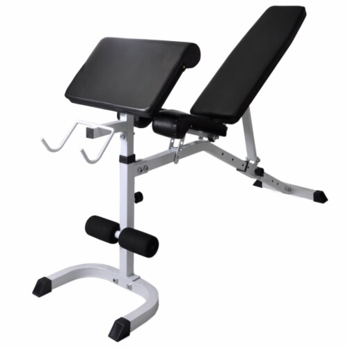 vidaXL Workout Bench with Weight Rack Barbell and Dumbbell Set 264.6 lb 1 set 59.1 x17.7 x48.4 Jay C Food Stores