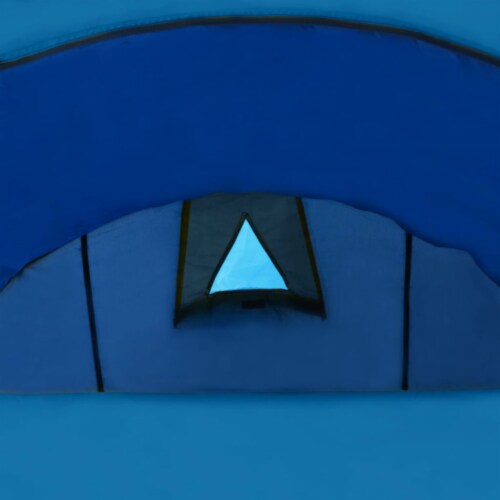 Waterproof Camping Tent 4 Persons Navy Blue/Light Blue Perspective: left