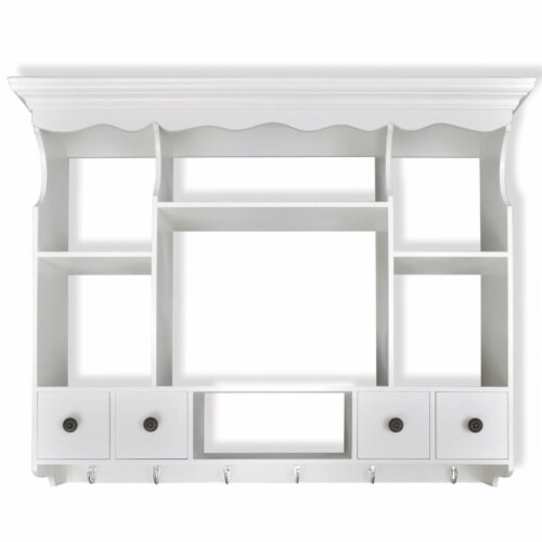 vidaXL Wooden Kitchen Wall Cabinet White 1 set 3 x8.9 x2 4 Fry s Food Stores