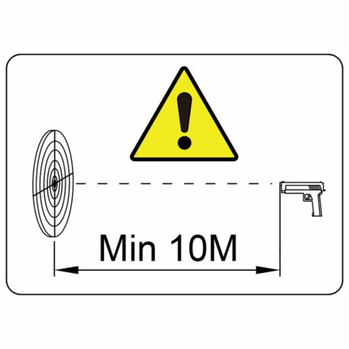 5.5 Square Target Holder Pellet Trap + 100 Paper Targets Perspective: left