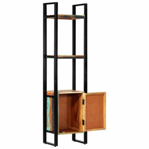 vidaXL Bookshelf 17.7 x11.8 x67.3 Solid Reclaimed Wood Perspective: left