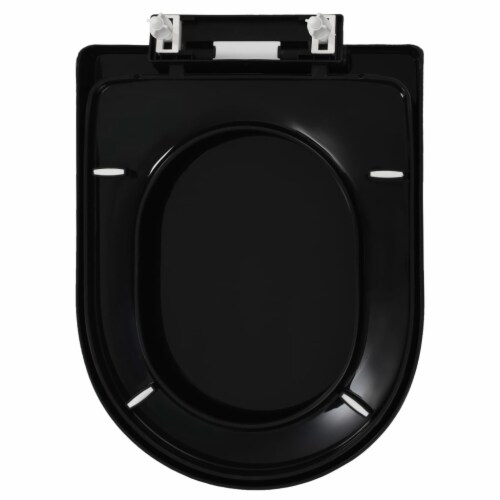 vidaXL Softclose Toilet Seat with Quickrelease Design Black, 17.7"x13