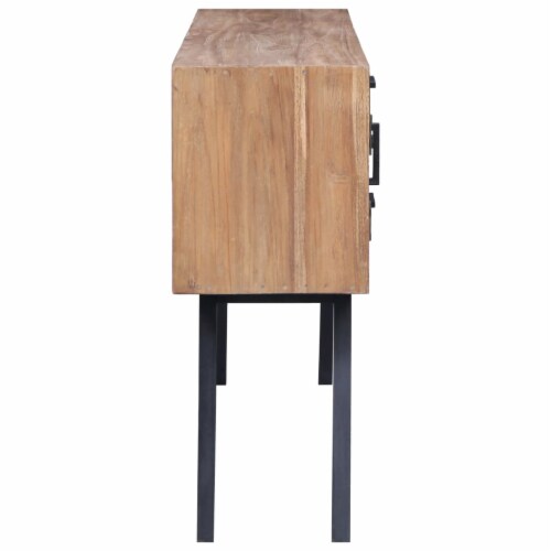 vidaXL Side Cabinet 55.1 x11.8 x29.5 Solid Teak Perspective: left