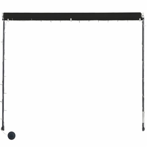 vidaXL Retractable Awning with LED 137.8 x59.1 Anthracite Perspective: left