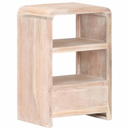 vidaXL Bedside Table 15.7 x11.8 x23.6 Solid Acacia Wood, 15.7 "x11.8